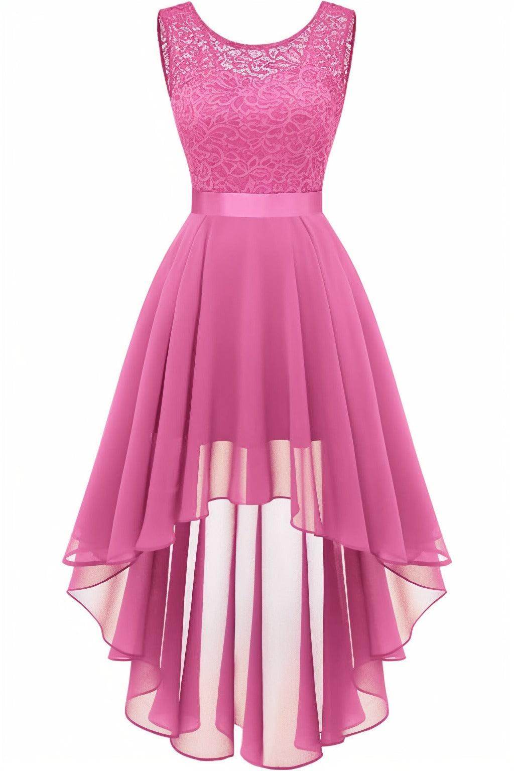 Asymmetrical High-Low Chiffon Graduation Dresses CS0543