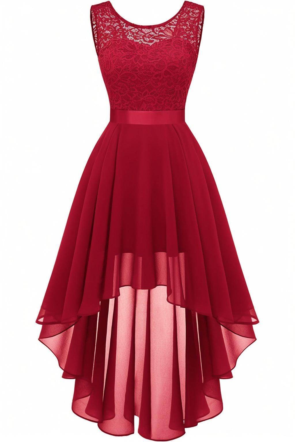 Asymmetrical High-Low Chiffon Graduation Dresses CS0543