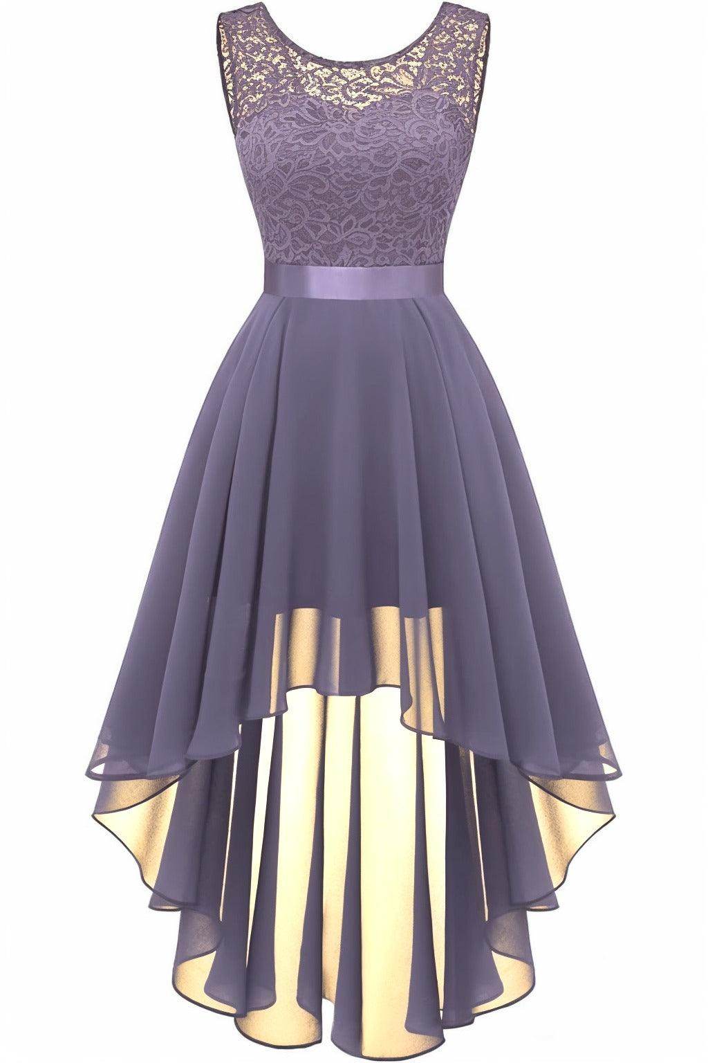 Asymmetrical High-Low Chiffon Graduation Dresses CS0543