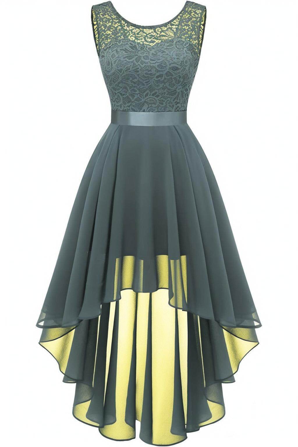 Asymmetrical High-Low Chiffon Graduation Dresses CS0543