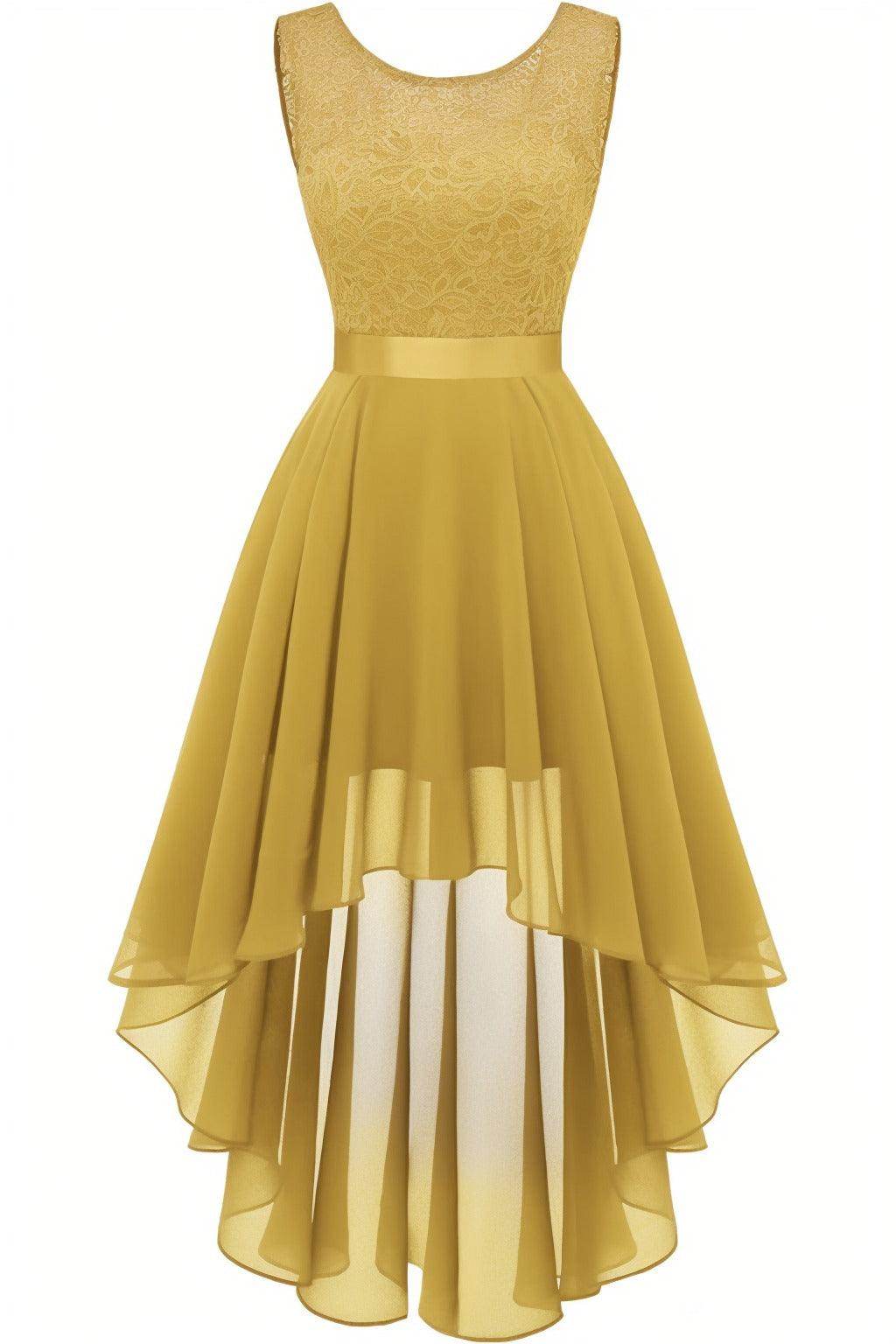 Asymmetrical High-Low Chiffon Graduation Dresses CS0543