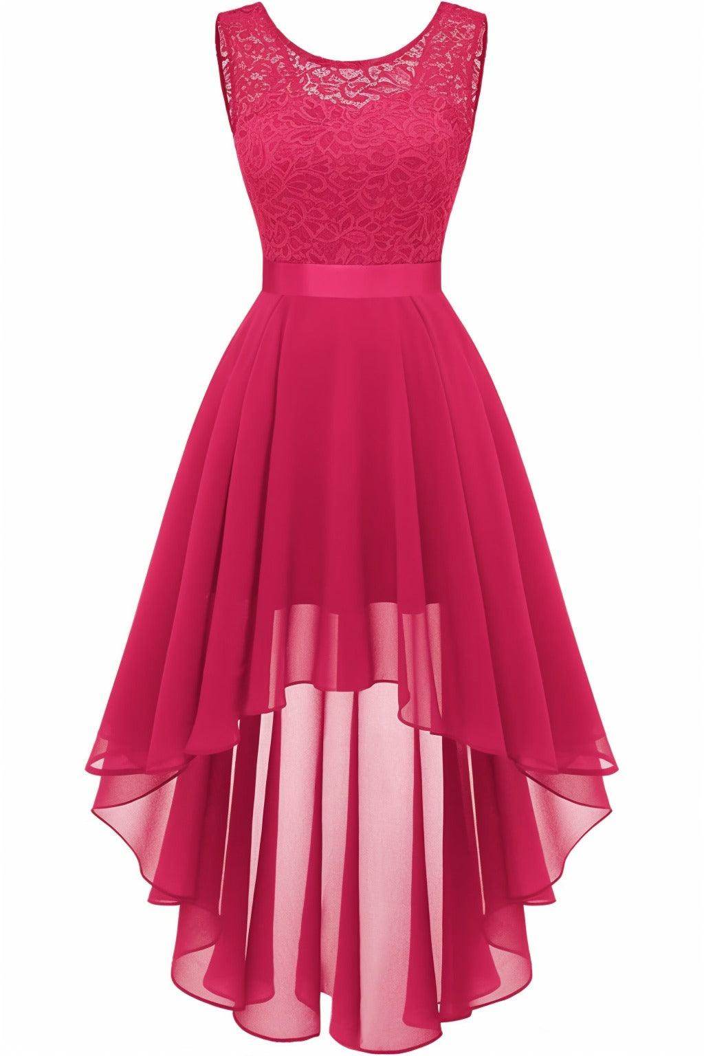 Asymmetrical High-Low Chiffon Graduation Dresses CS0543