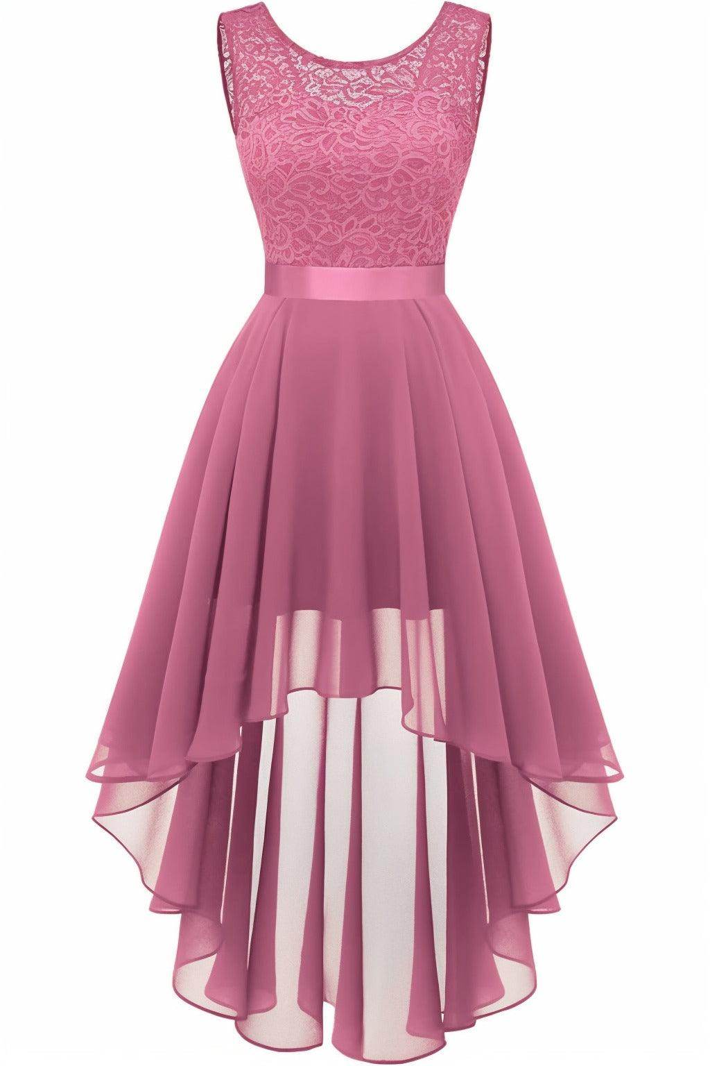 Asymmetrical High-Low Chiffon Graduation Dresses CS0543