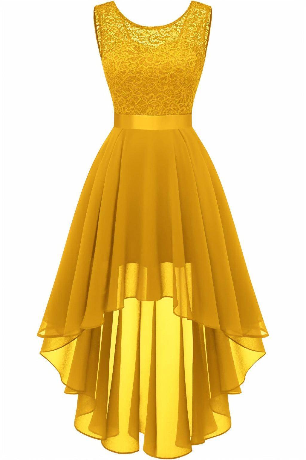 Asymmetrical High-Low Chiffon Graduation Dresses CS0543
