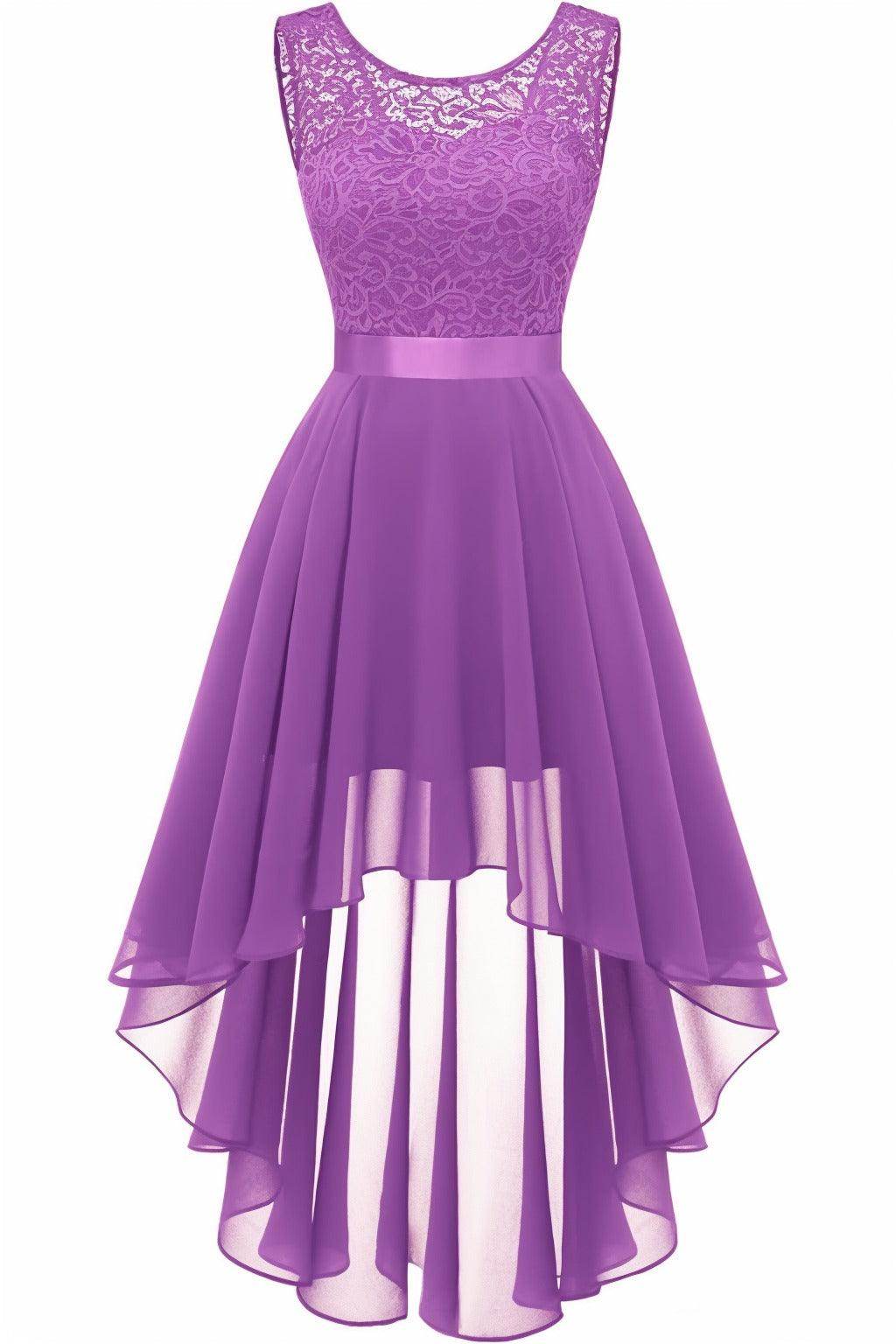 Asymmetrical High-Low Chiffon Graduation Dresses CS0543