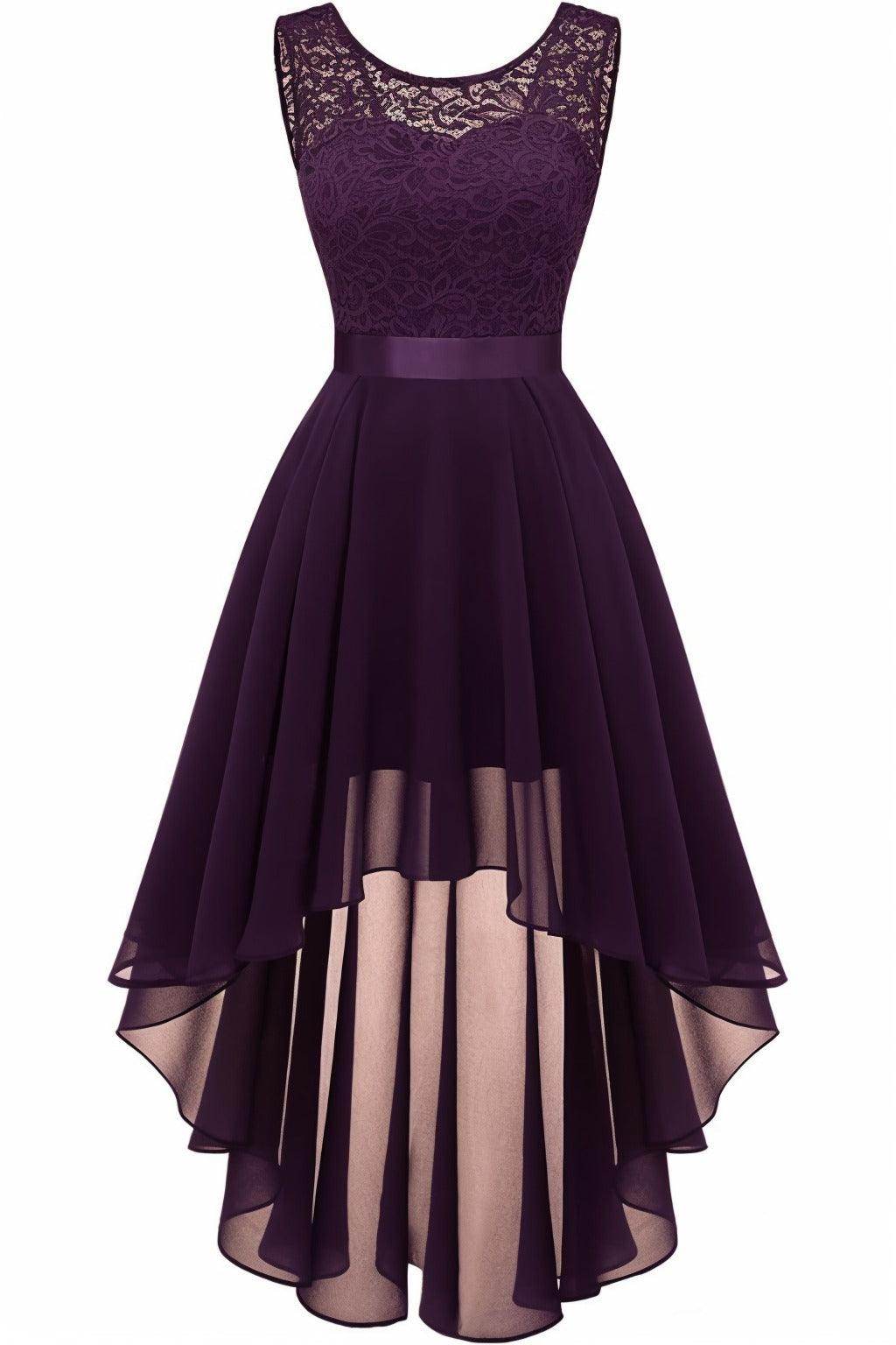 Asymmetrical High-Low Chiffon Graduation Dresses CS0543