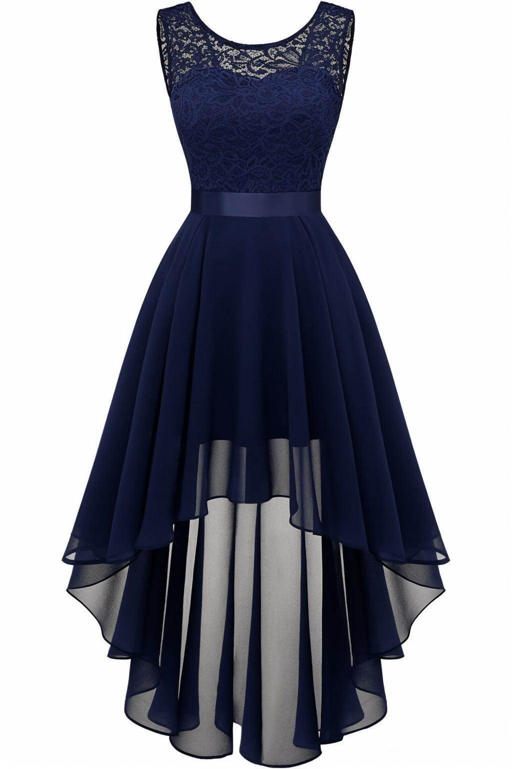 Asymmetrical High-Low Chiffon Graduation Dresses CS0543