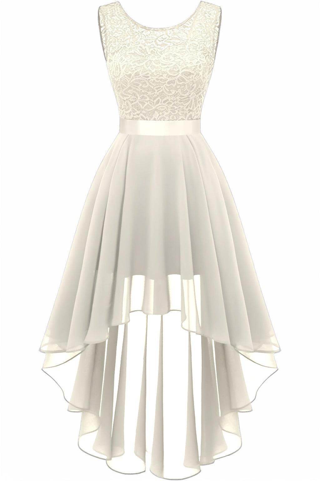 Asymmetrical High-Low Chiffon Graduation Dresses CS0543