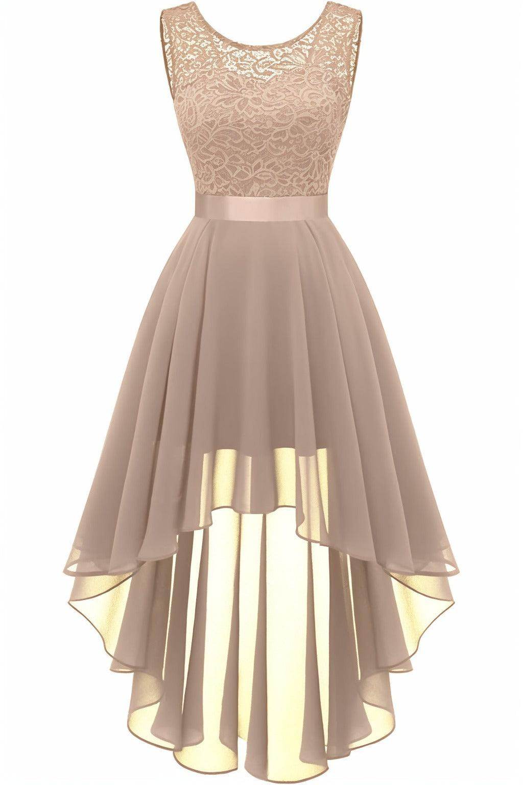 Asymmetrical High-Low Chiffon Graduation Dresses CS0543