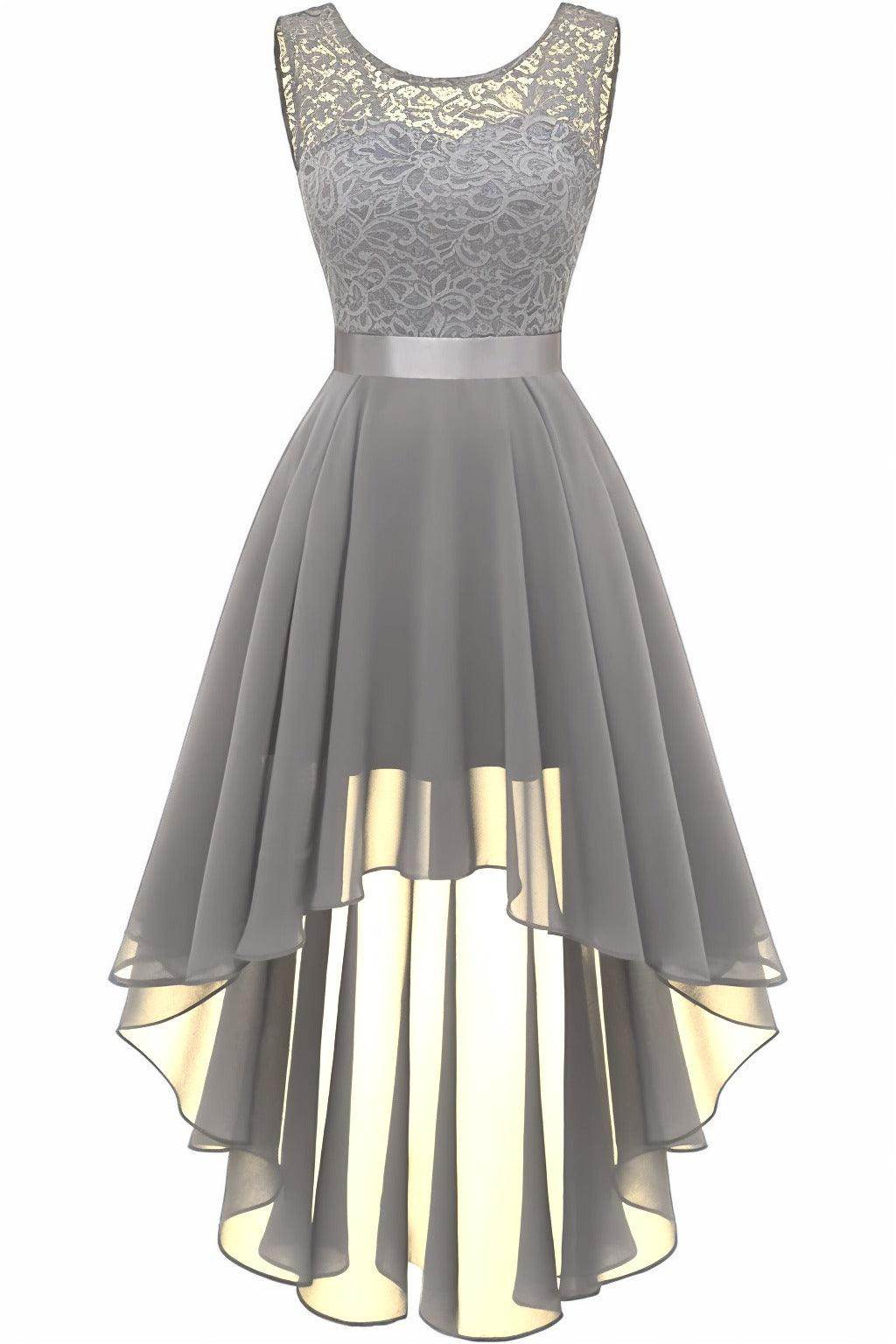 Asymmetrical High-Low Chiffon Graduation Dresses CS0543