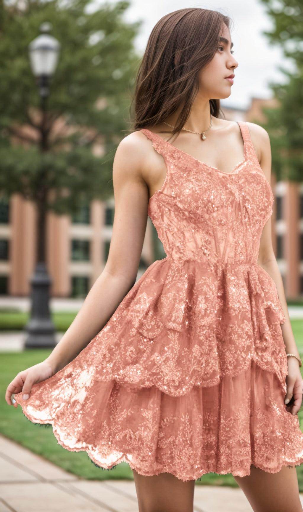 A-Line Short-Mini Tulle Graduation Dresses CS0548