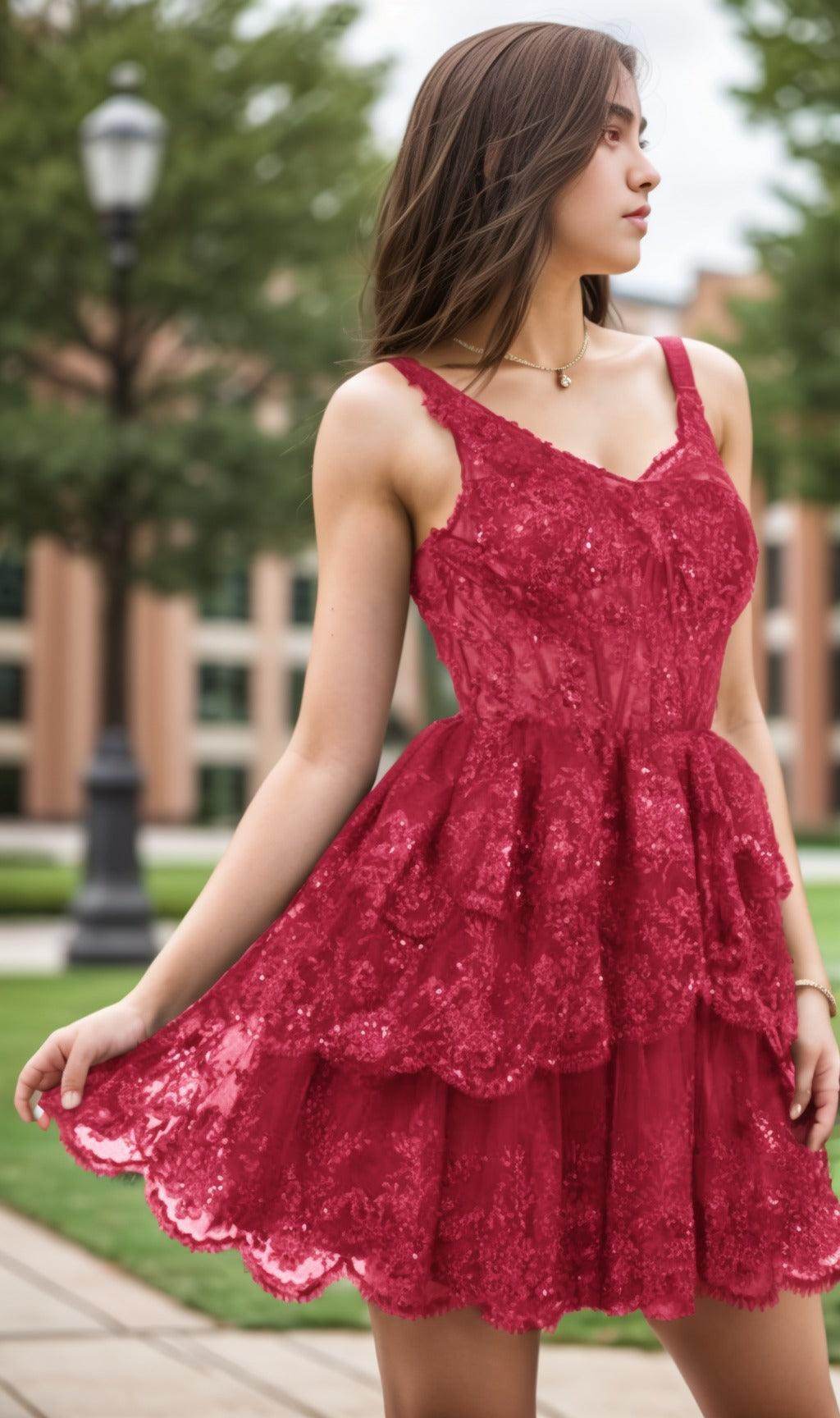 A-Line Short-Mini Tulle Graduation Dresses CS0548