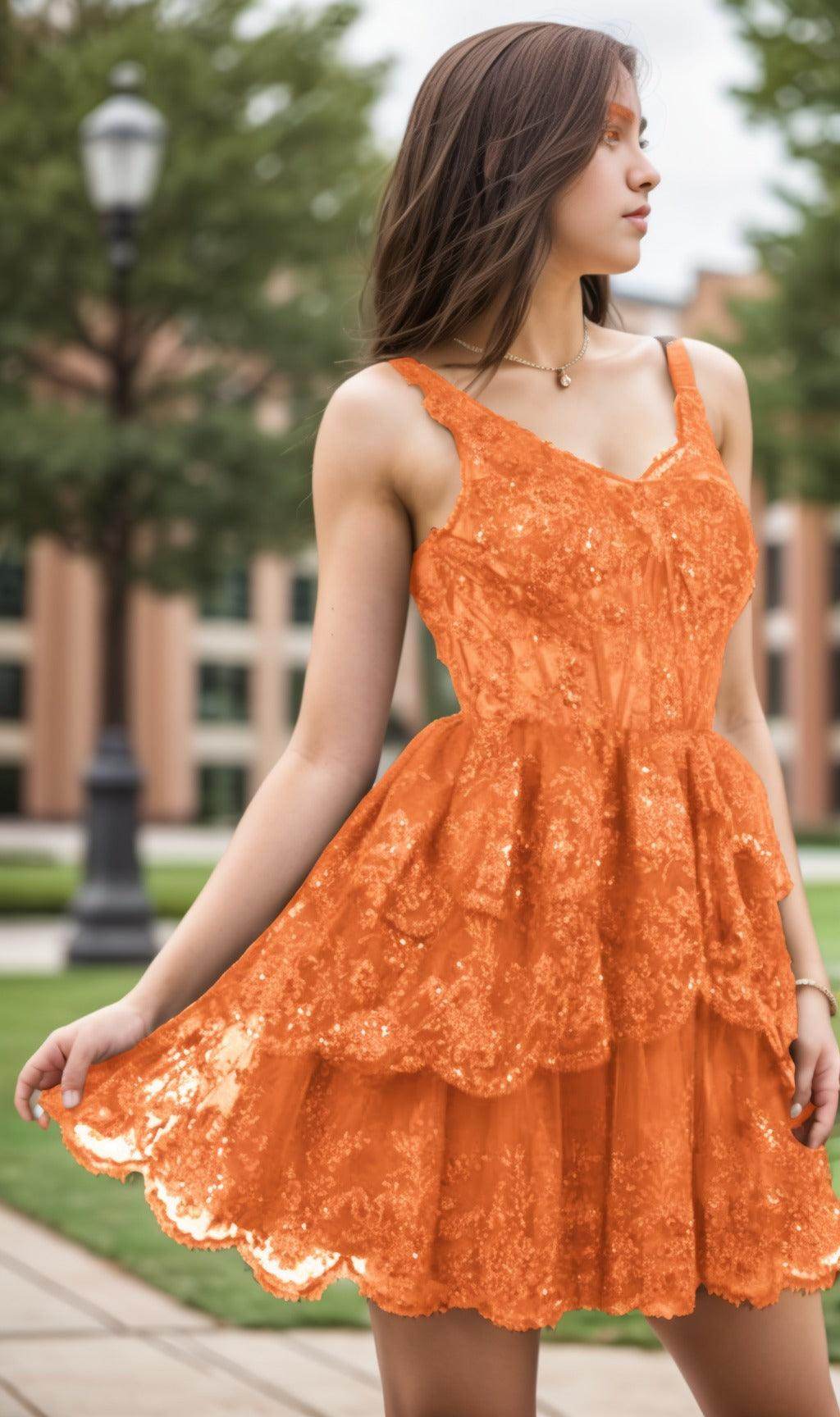A-Line Short-Mini Tulle Graduation Dresses CS0548