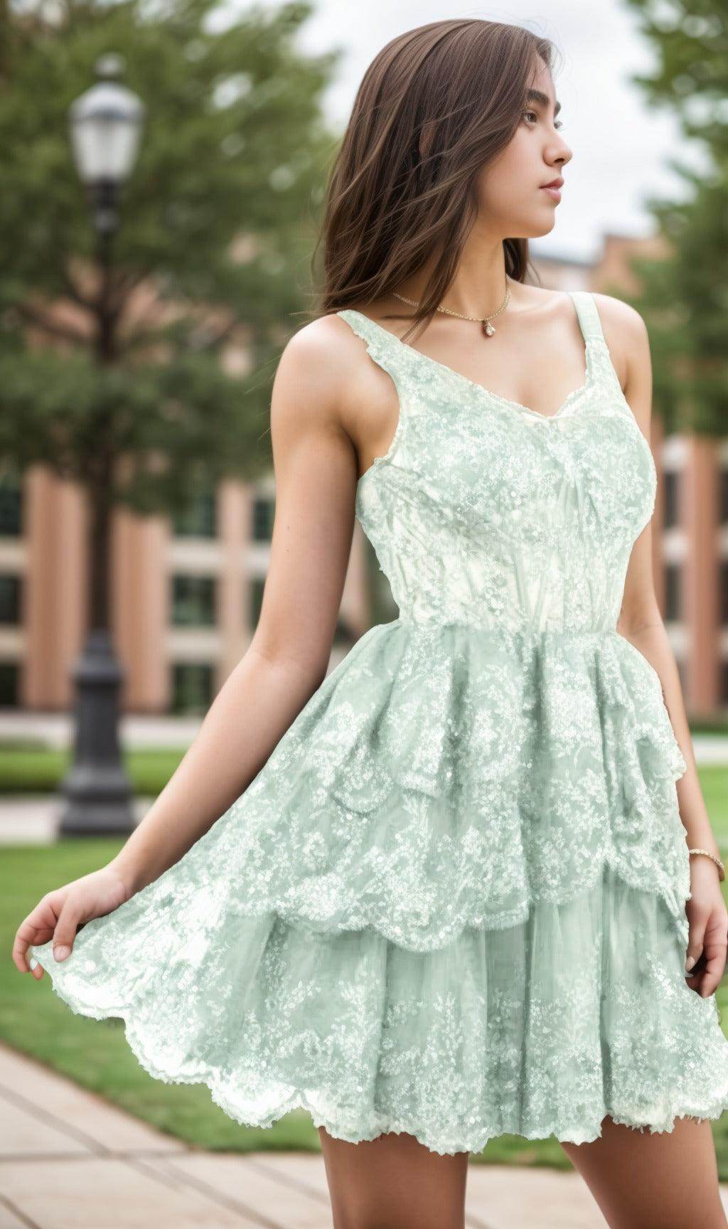 A-Line Short-Mini Tulle Graduation Dresses CS0548