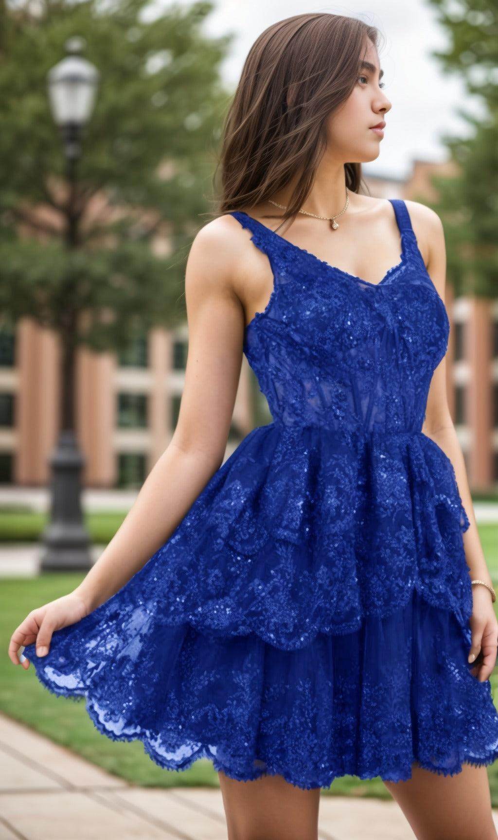 A-Line Short-Mini Tulle Graduation Dresses CS0548