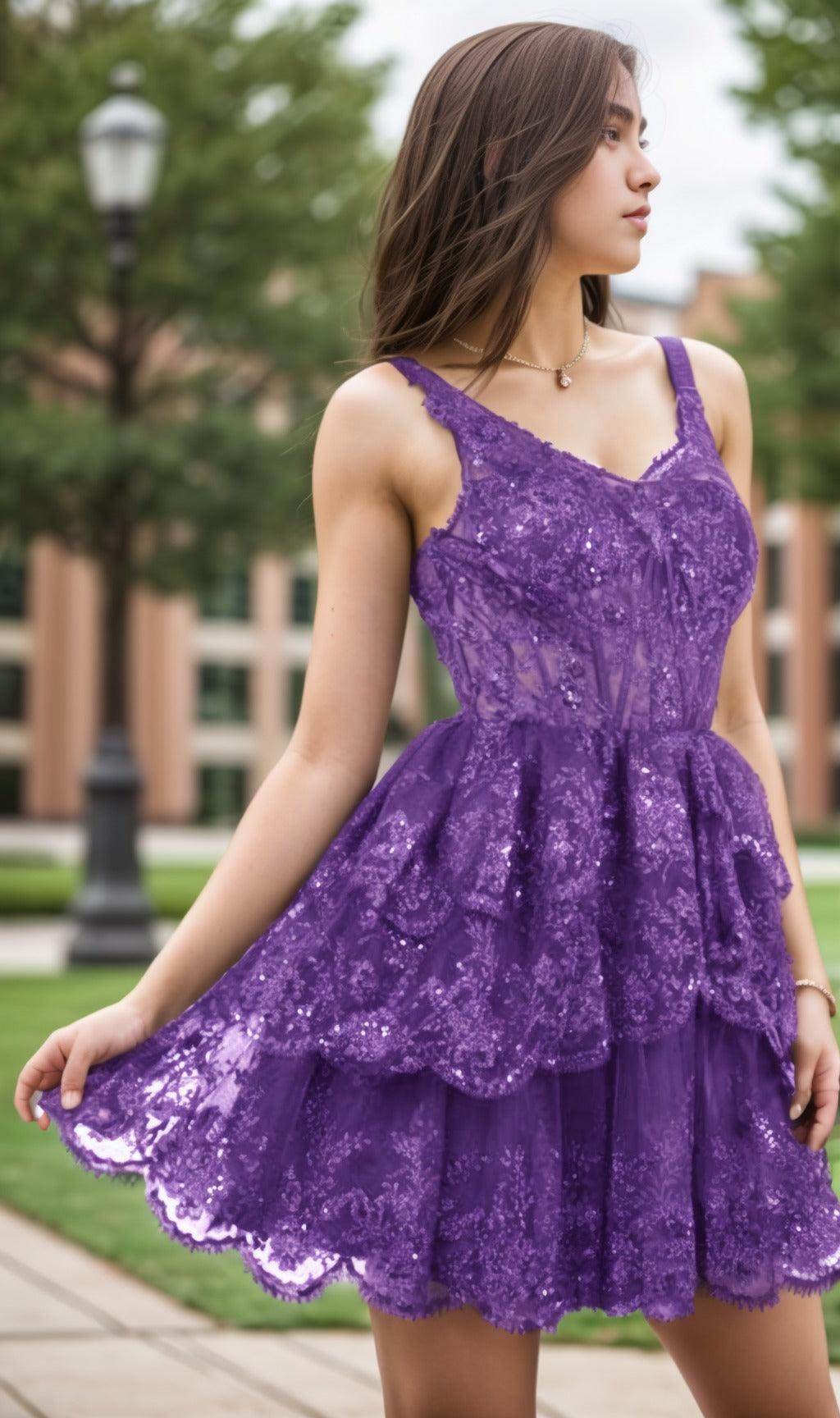A-Line Short-Mini Tulle Graduation Dresses CS0548