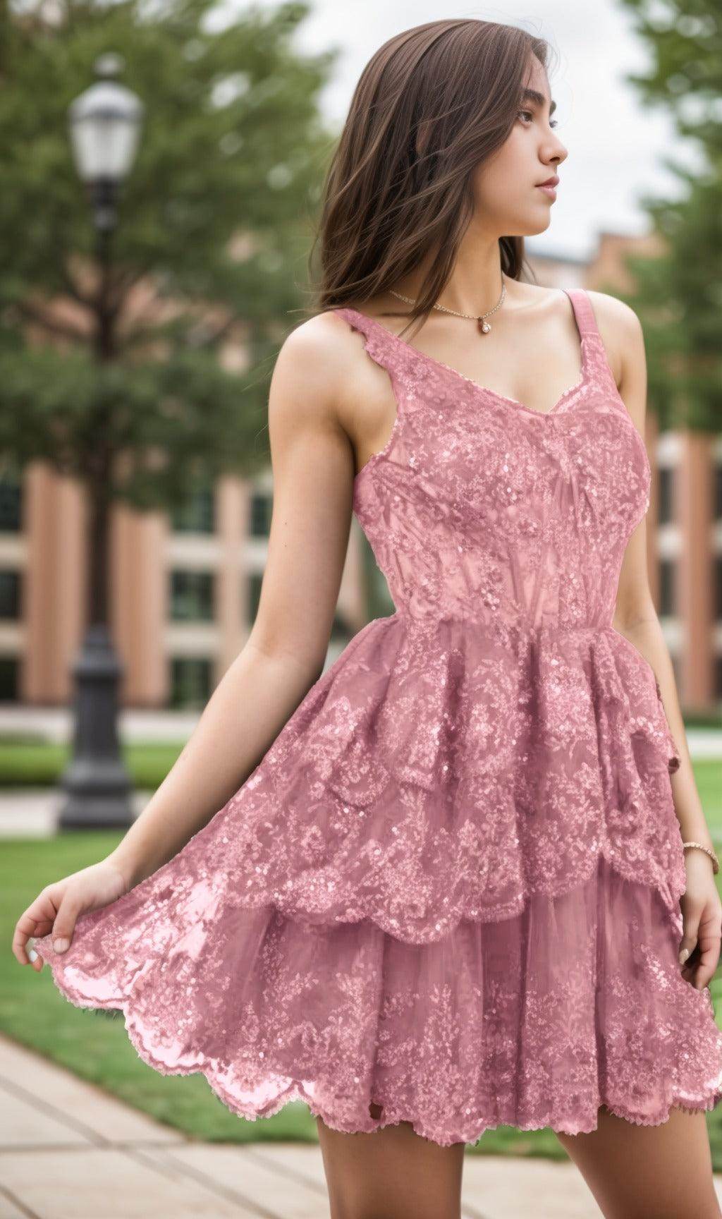 A-Line Short-Mini Tulle Graduation Dresses CS0548