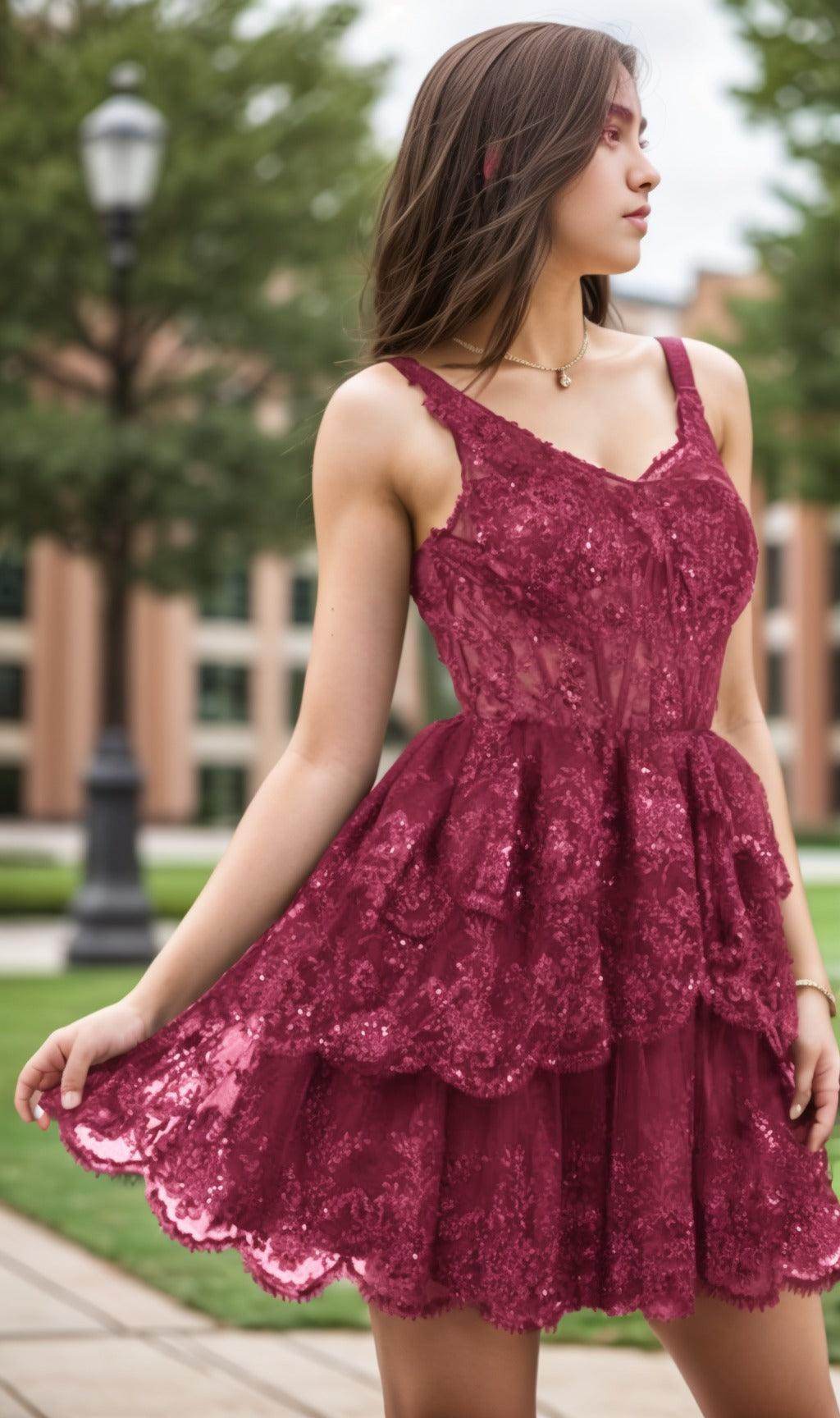 A-Line Short-Mini Tulle Graduation Dresses CS0548