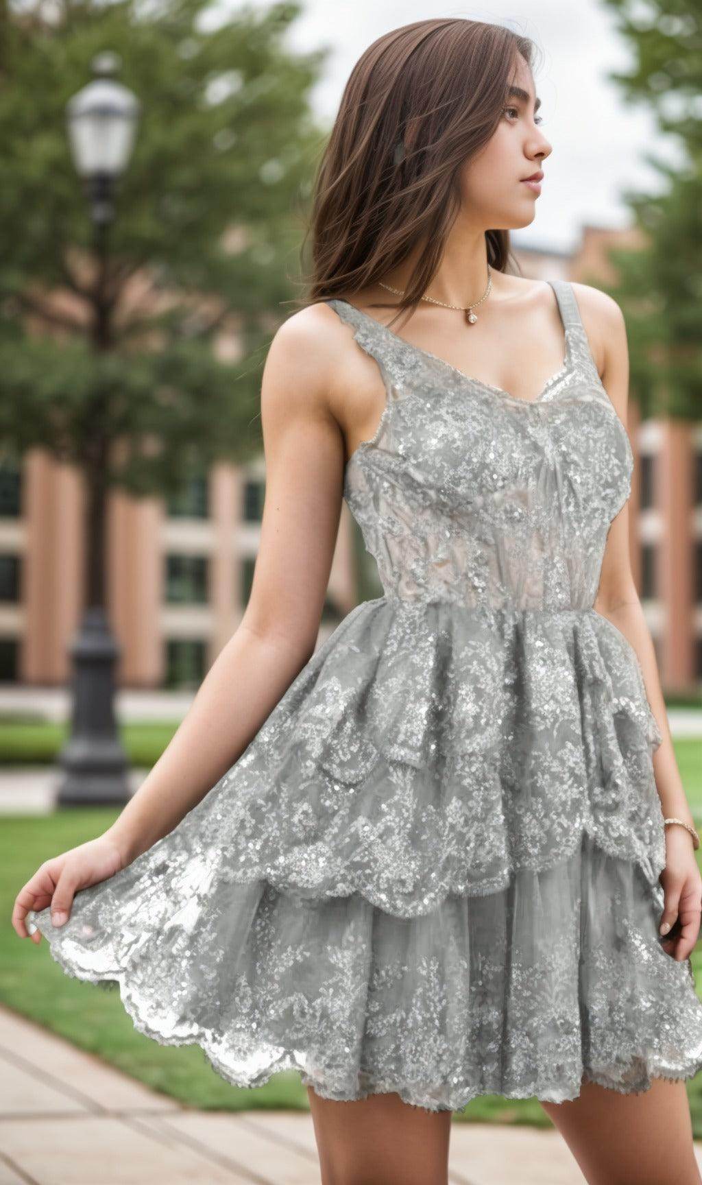 A-Line Short-Mini Tulle Graduation Dresses CS0548