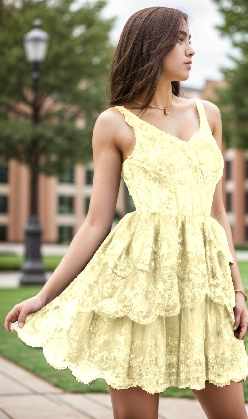 A-Line Short-Mini Tulle Graduation Dresses CS0548