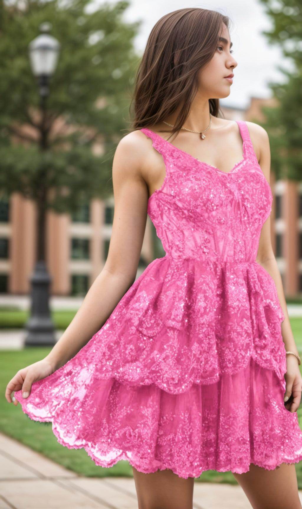 A-Line Short-Mini Tulle Graduation Dresses CS0548