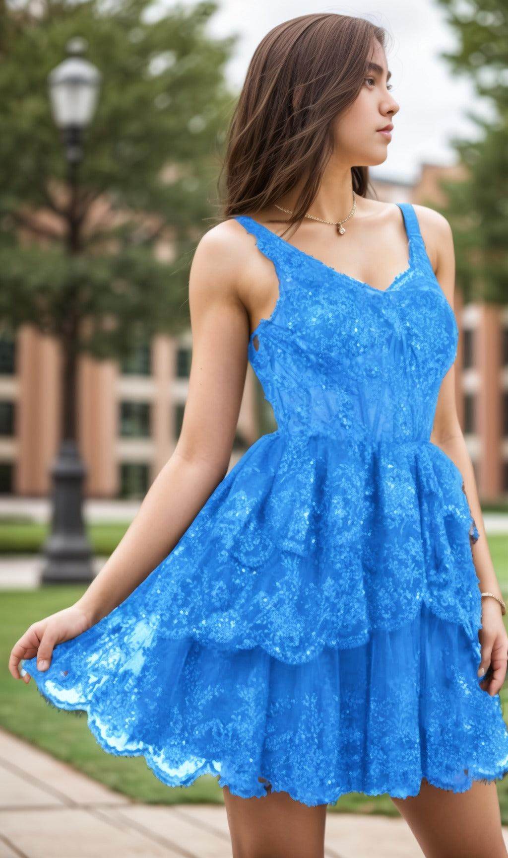 A-Line Short-Mini Tulle Graduation Dresses CS0548