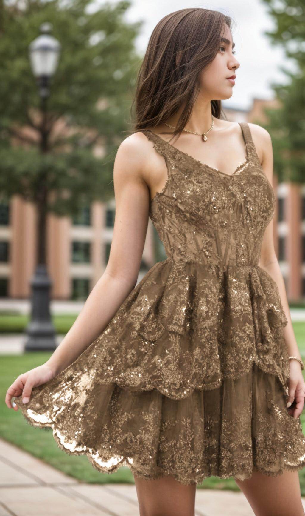 A-Line Short-Mini Tulle Graduation Dresses CS0548