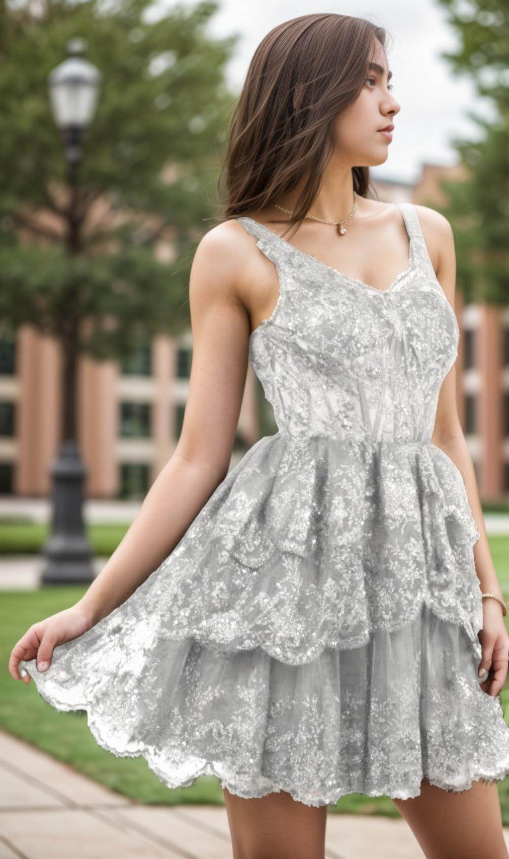 A-Line Short-Mini Tulle Graduation Dresses CS0548