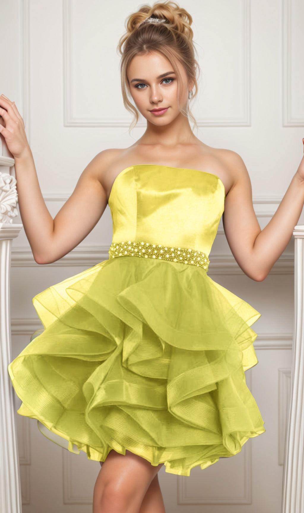 Ball Gown Short-Mini Organza Graduation Dresses CS0550