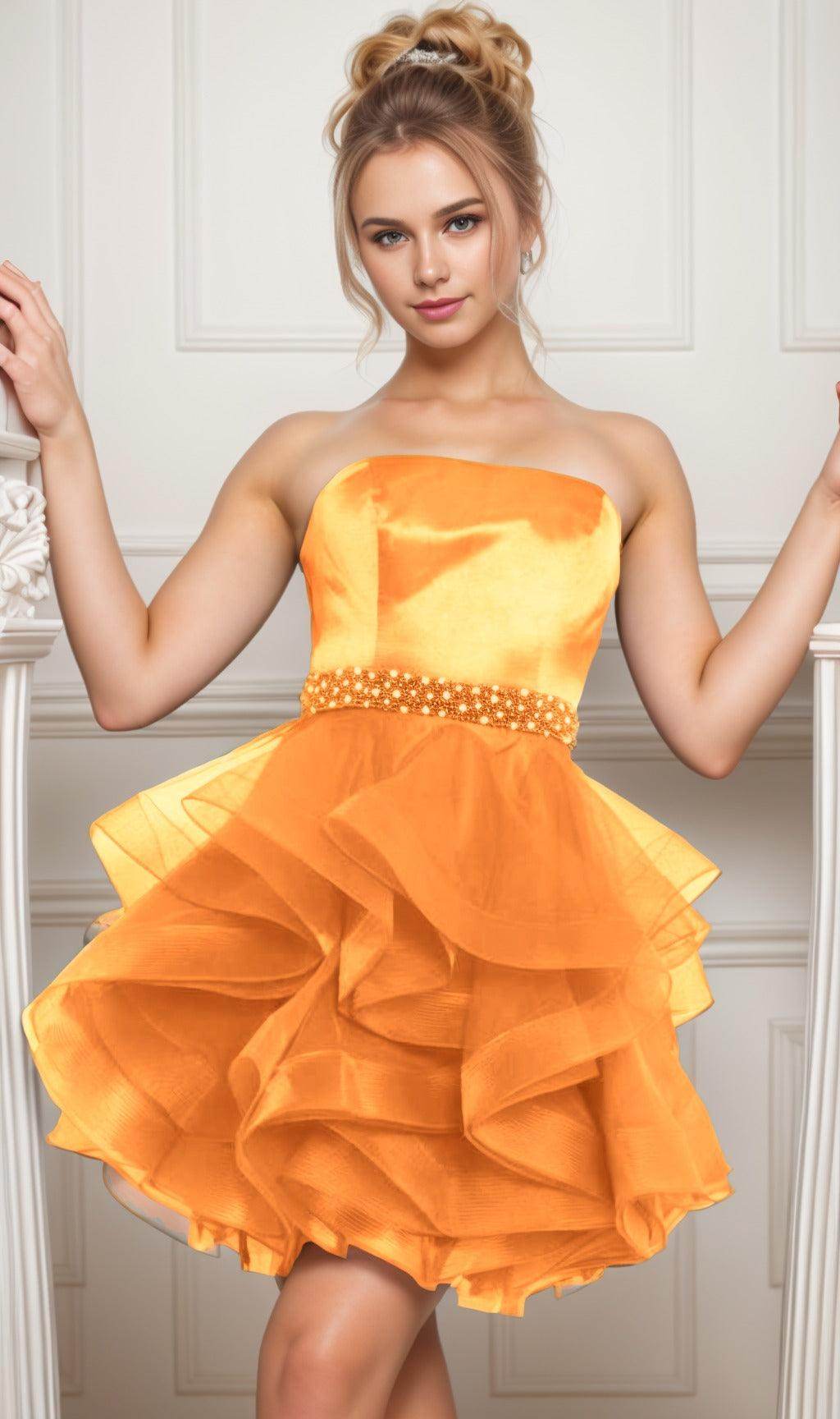 Ball Gown Short-Mini Organza Graduation Dresses CS0550