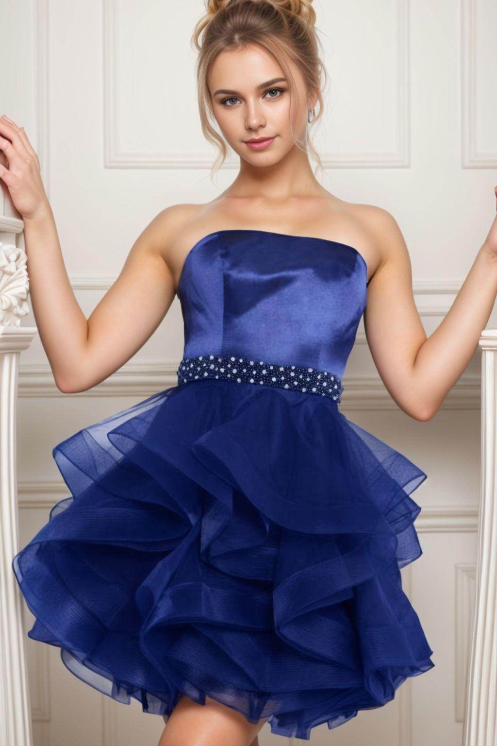 Ball Gown Short-Mini Organza Graduation Dresses CS0550