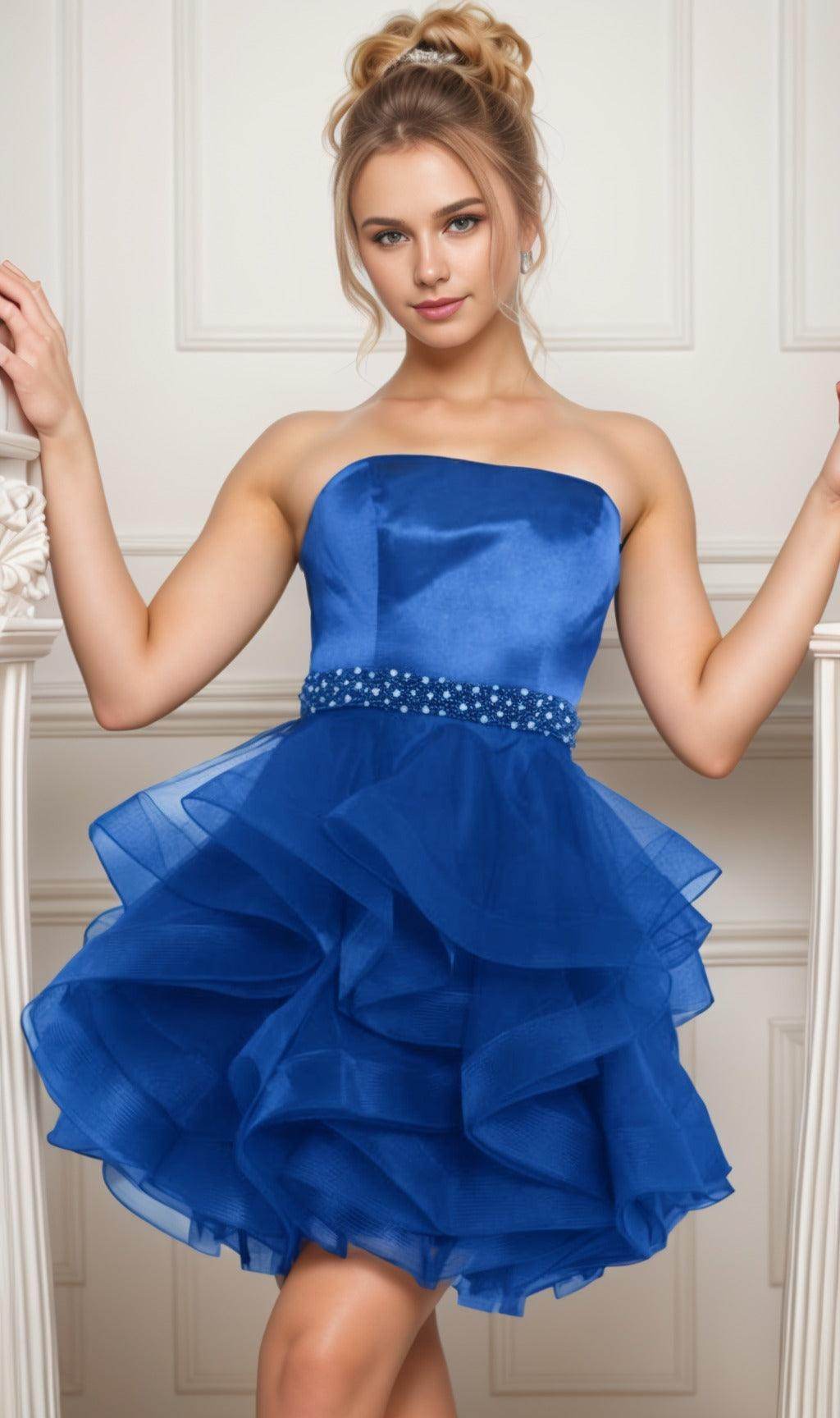 Ball Gown Short-Mini Organza Graduation Dresses CS0550
