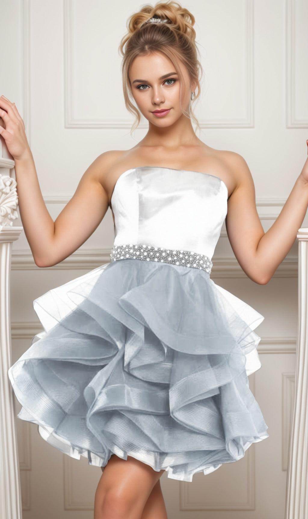 Ball Gown Short-Mini Organza Graduation Dresses CS0550
