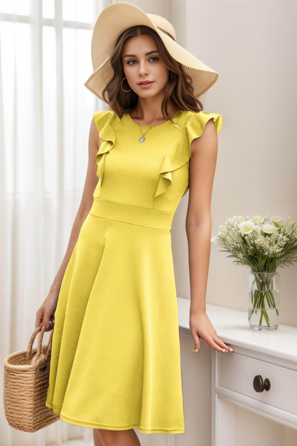 A-Line Knee Length Silk-Like Graduation Dresses CS0553
