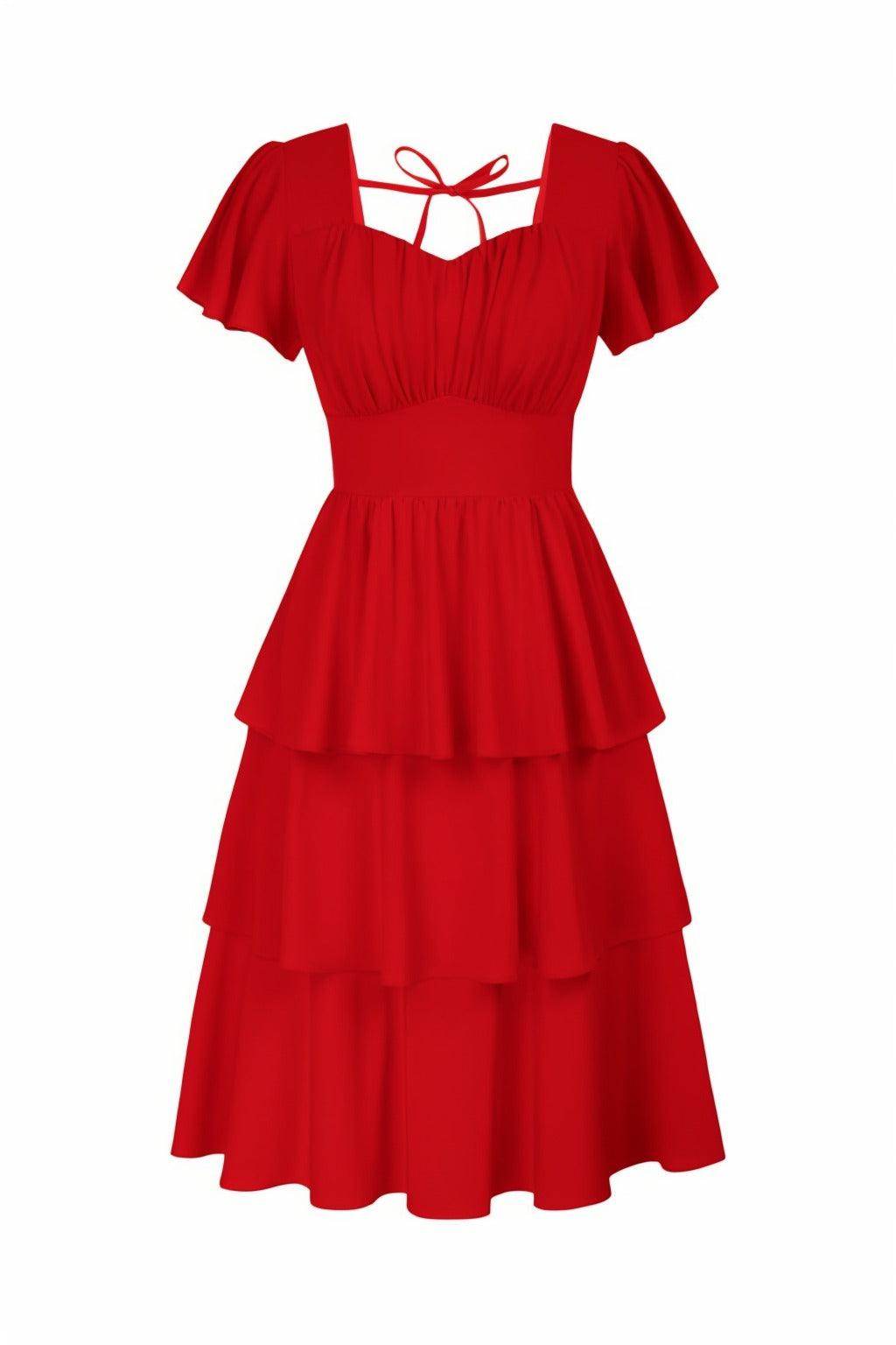A-Line Knee Length Forged Chiffon Graduation Dresses CS0554