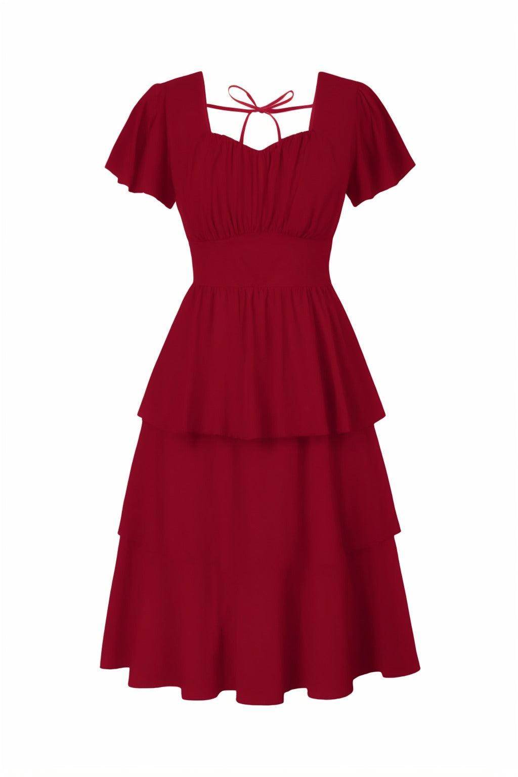 A-Line Knee Length Forged Chiffon Graduation Dresses CS0554