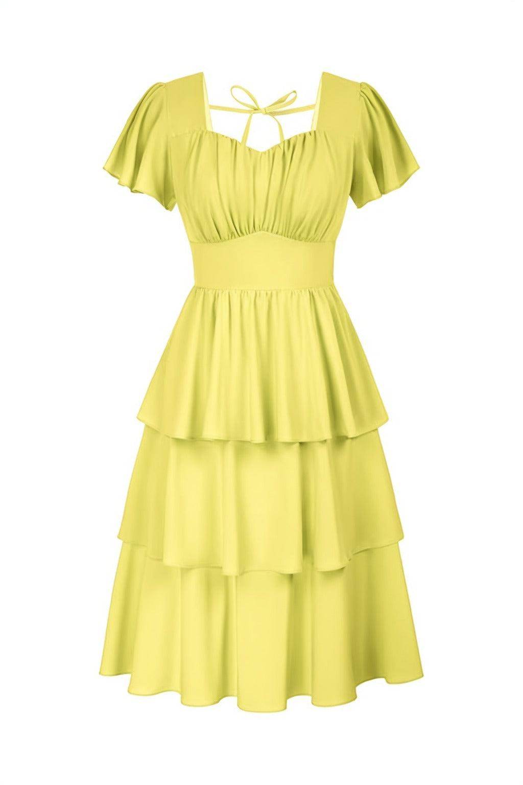 A-Line Knee Length Forged Chiffon Graduation Dresses CS0554