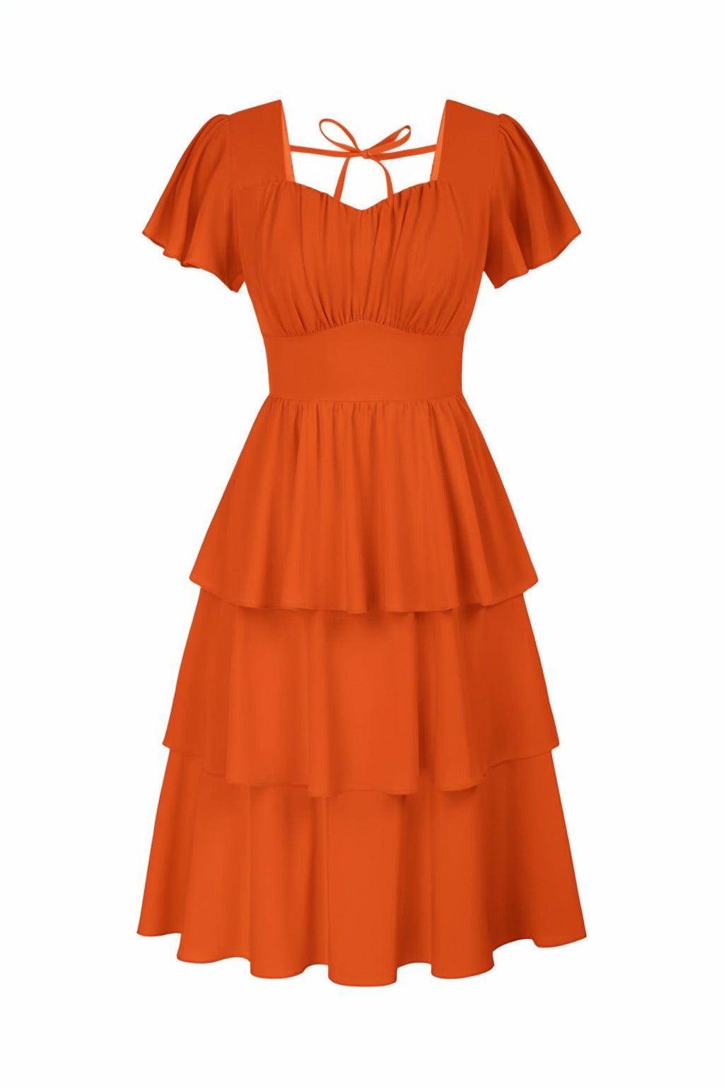 A-Line Knee Length Forged Chiffon Graduation Dresses CS0554