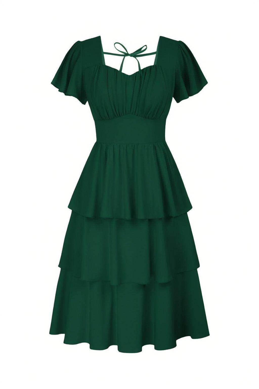A-Line Knee Length Forged Chiffon Graduation Dresses CS0554