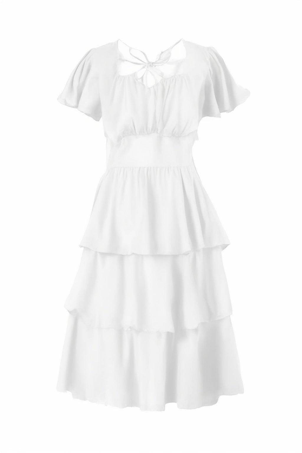 A-Line Knee Length Forged Chiffon Graduation Dresses CS0554