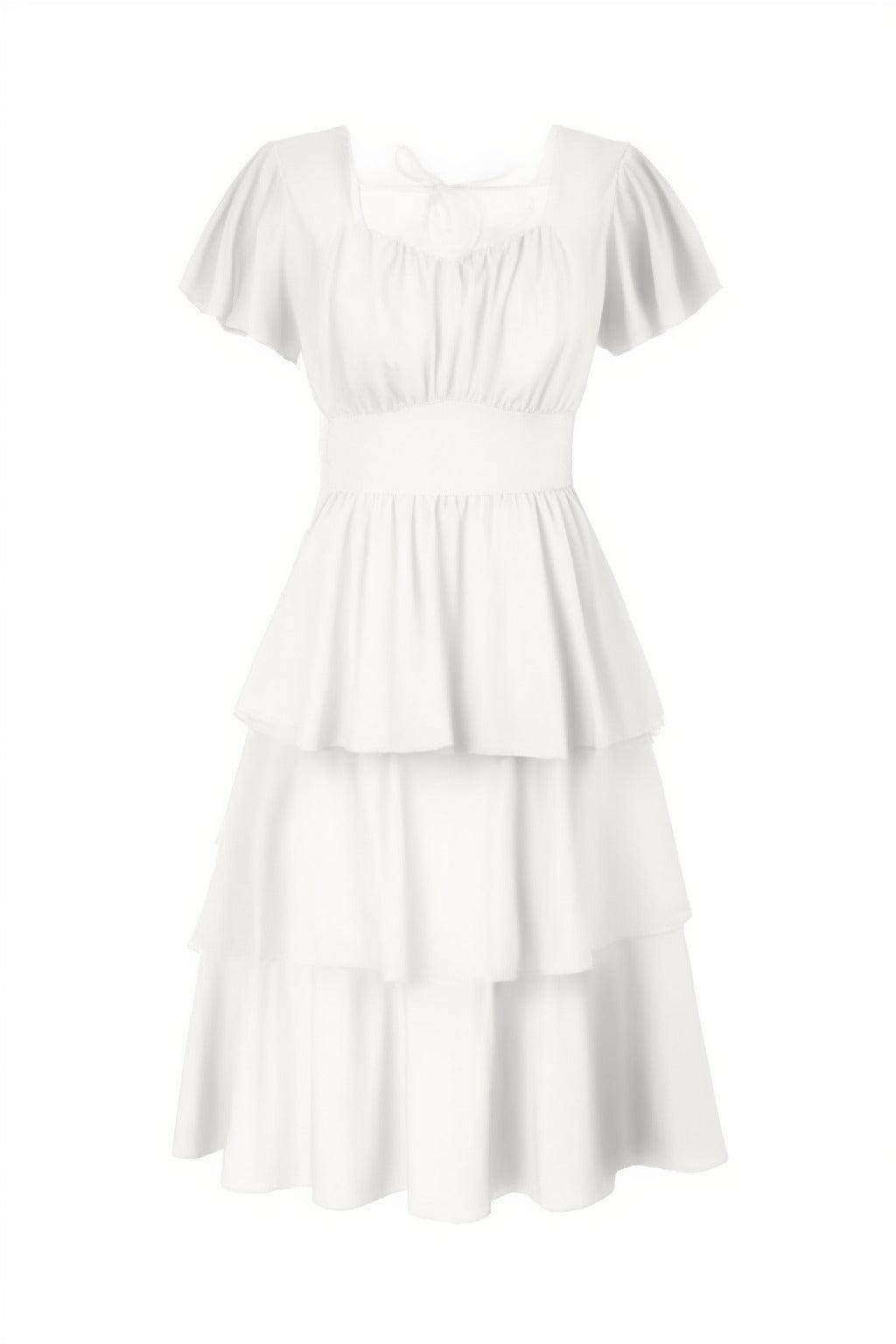 A-Line Knee Length Forged Chiffon Graduation Dresses CS0554