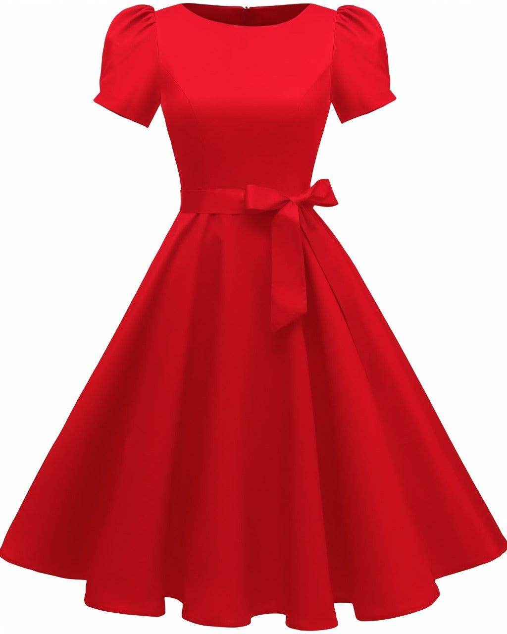 A-Line Knee Length Satin Graduation Dresses CS0555