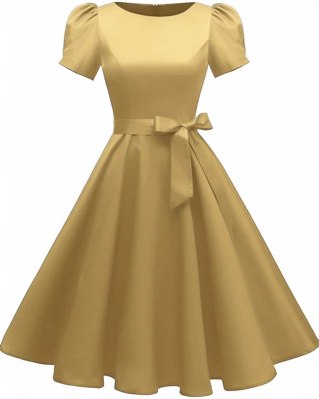 A-Line Knee Length Satin Graduation Dresses CS0555