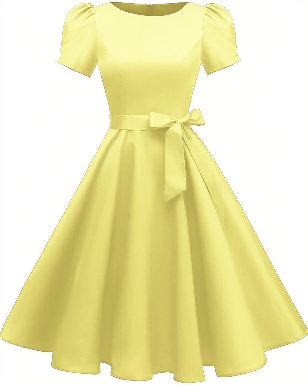 A-Line Knee Length Satin Graduation Dresses CS0555