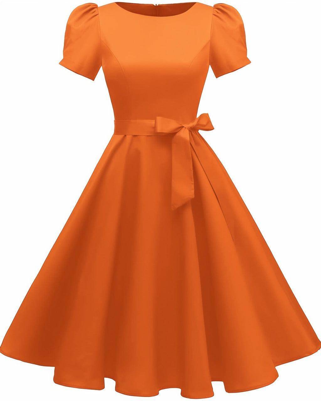 A-Line Knee Length Satin Graduation Dresses CS0555