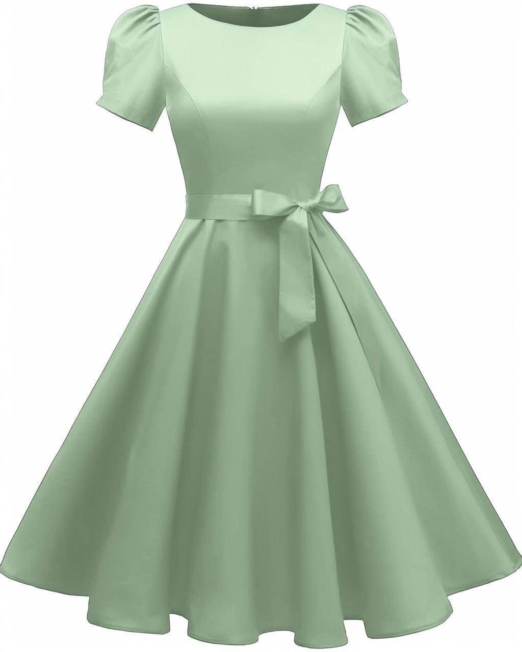 A-Line Knee Length Satin Graduation Dresses CS0555