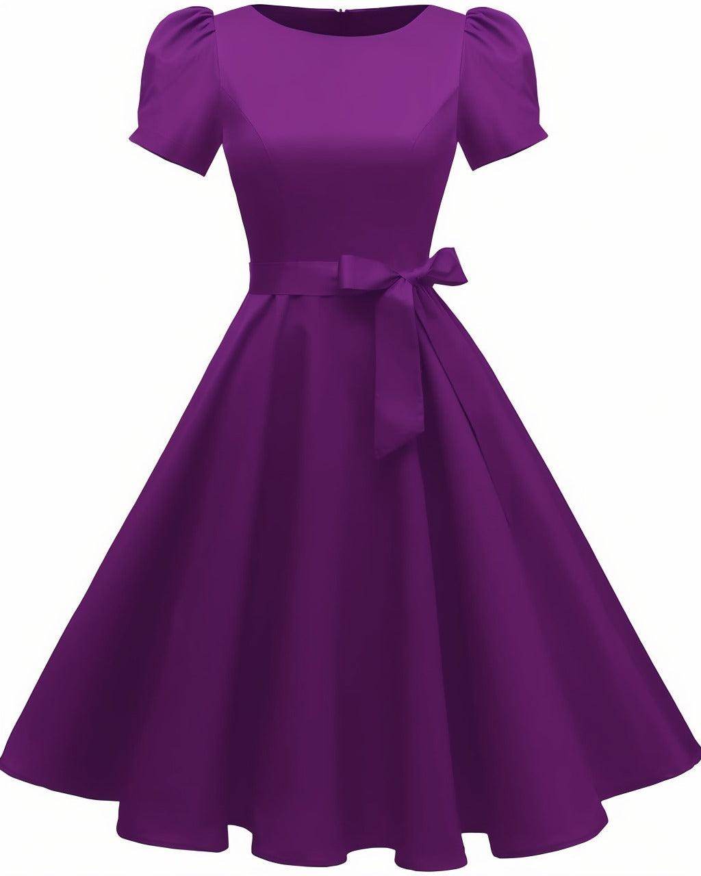 A-Line Knee Length Satin Graduation Dresses CS0555