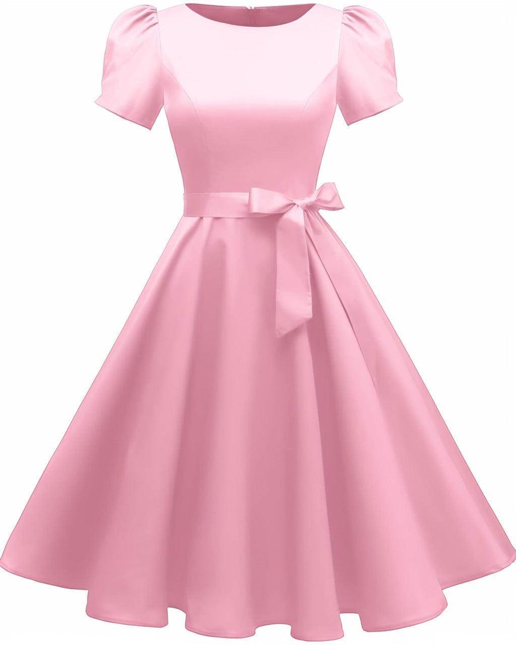 A-Line Knee Length Satin Graduation Dresses CS0555