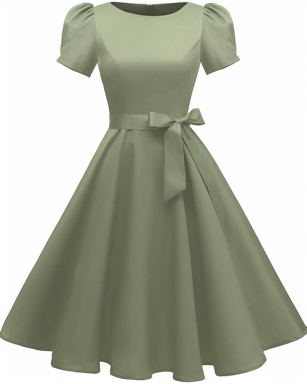 A-Line Knee Length Satin Graduation Dresses CS0555