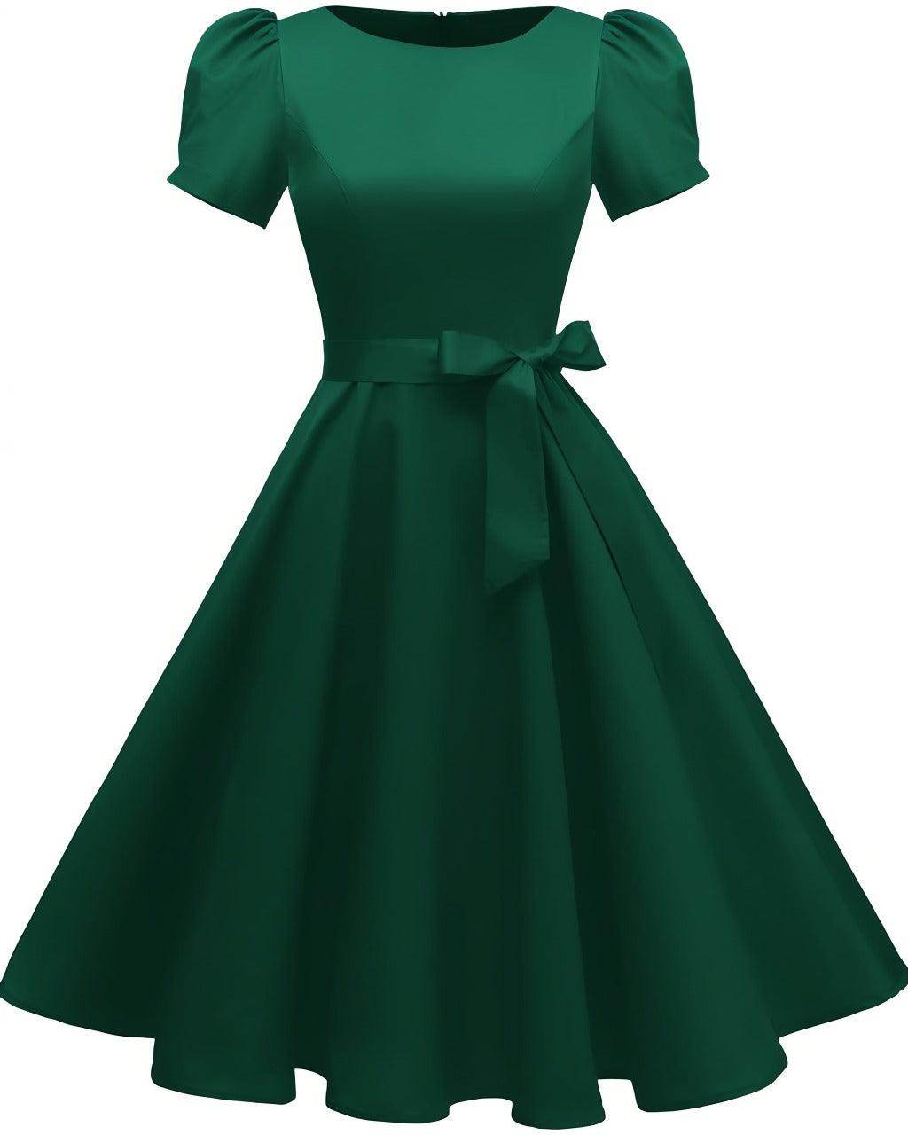 A-Line Knee Length Satin Graduation Dresses CS0555